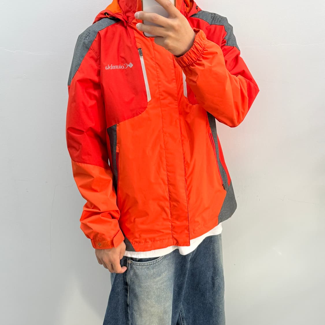 빈티지 콜럼비아 바람막이 오런지 상품이미지2