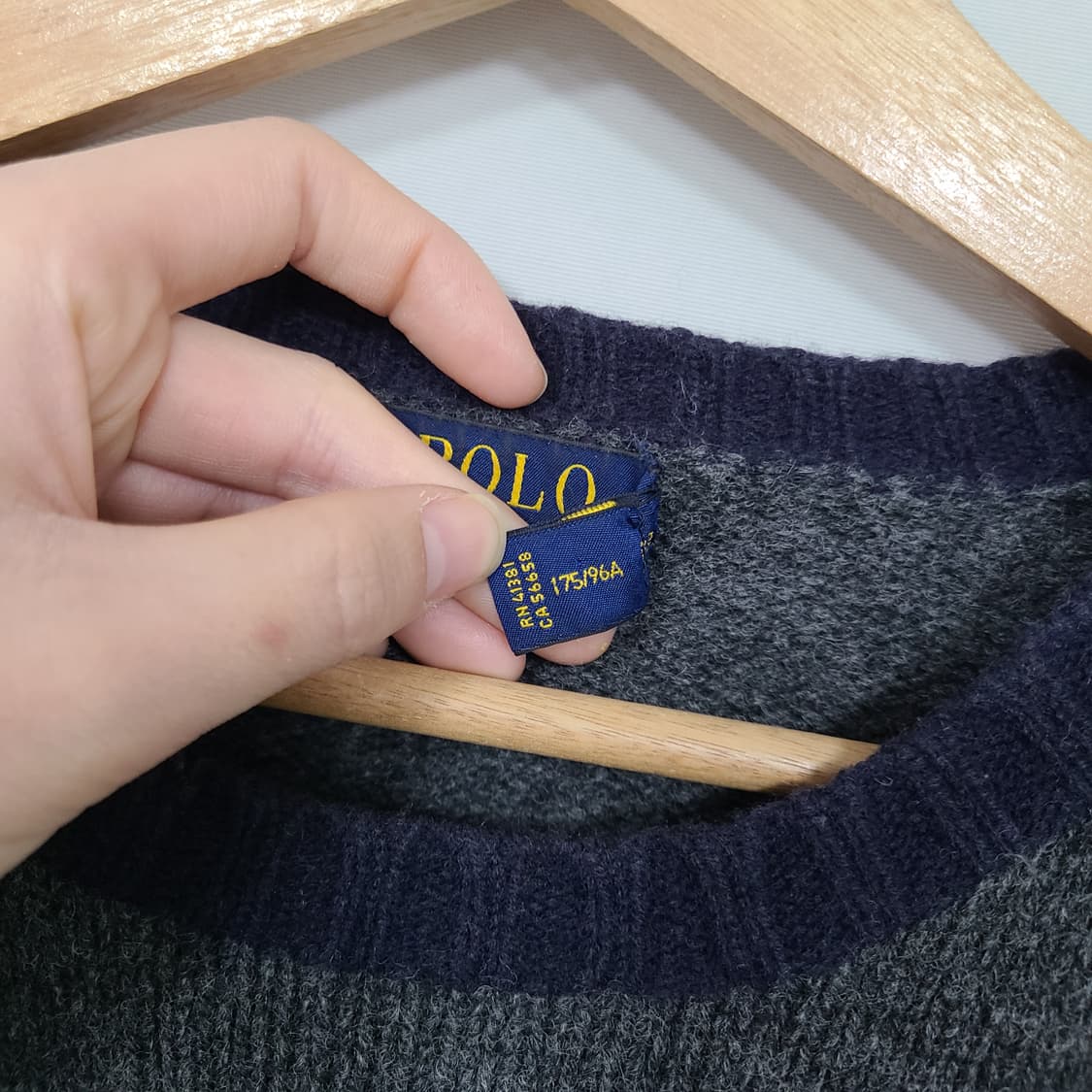 폴로 랄프로렌 정품 남성 베어 스웨터 그레이 헤더 M 상품이미지8