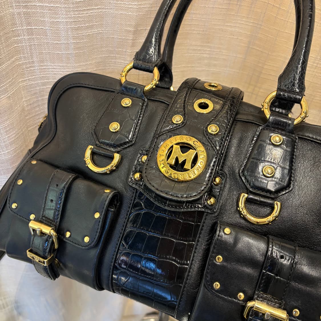 정품 메트로시티 금장 보스턴 토트백     상품이미지5