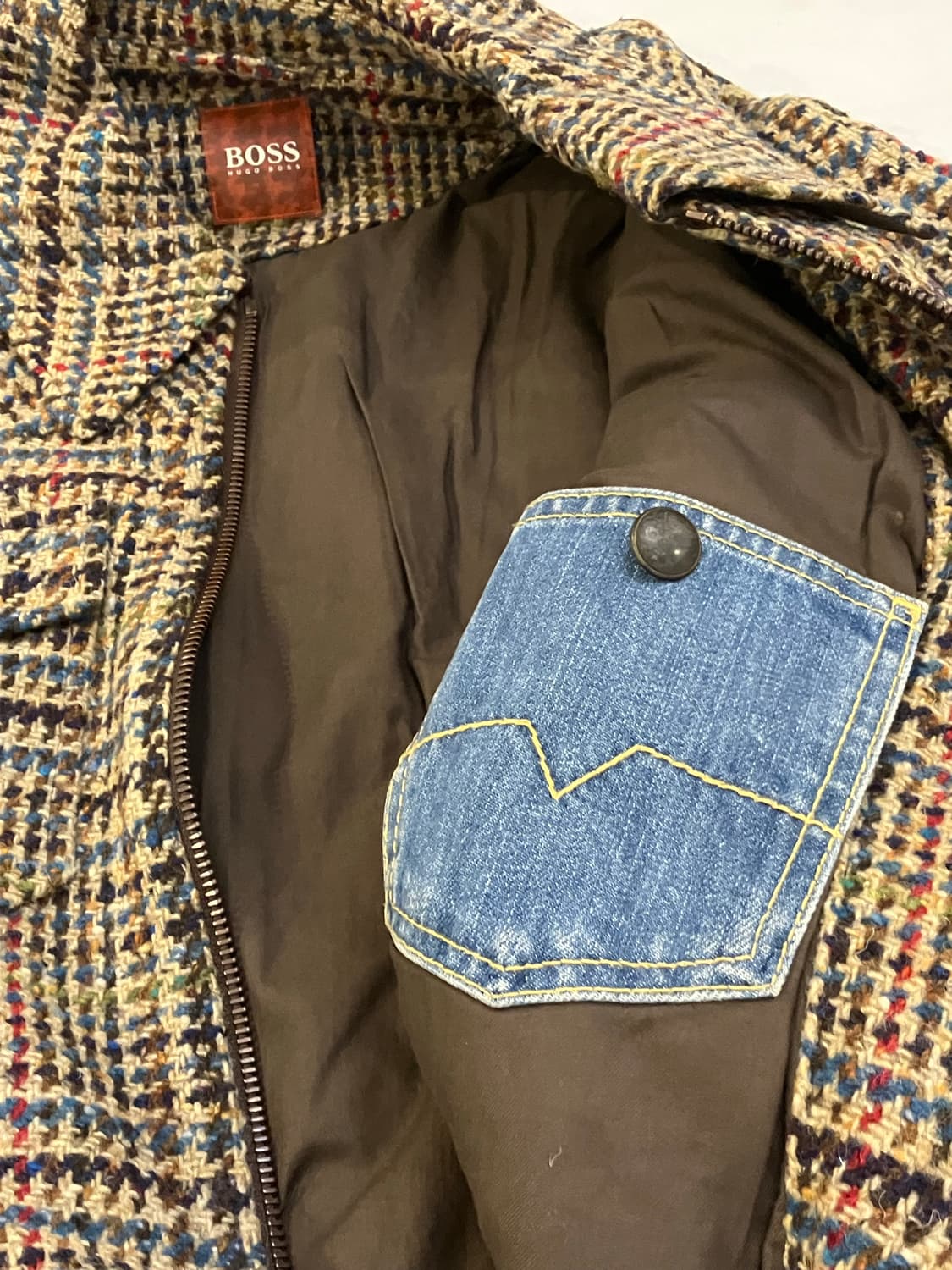 00s 휴고보스 아카이브 울 트위드 봄버자켓 베이지 상품이미지9