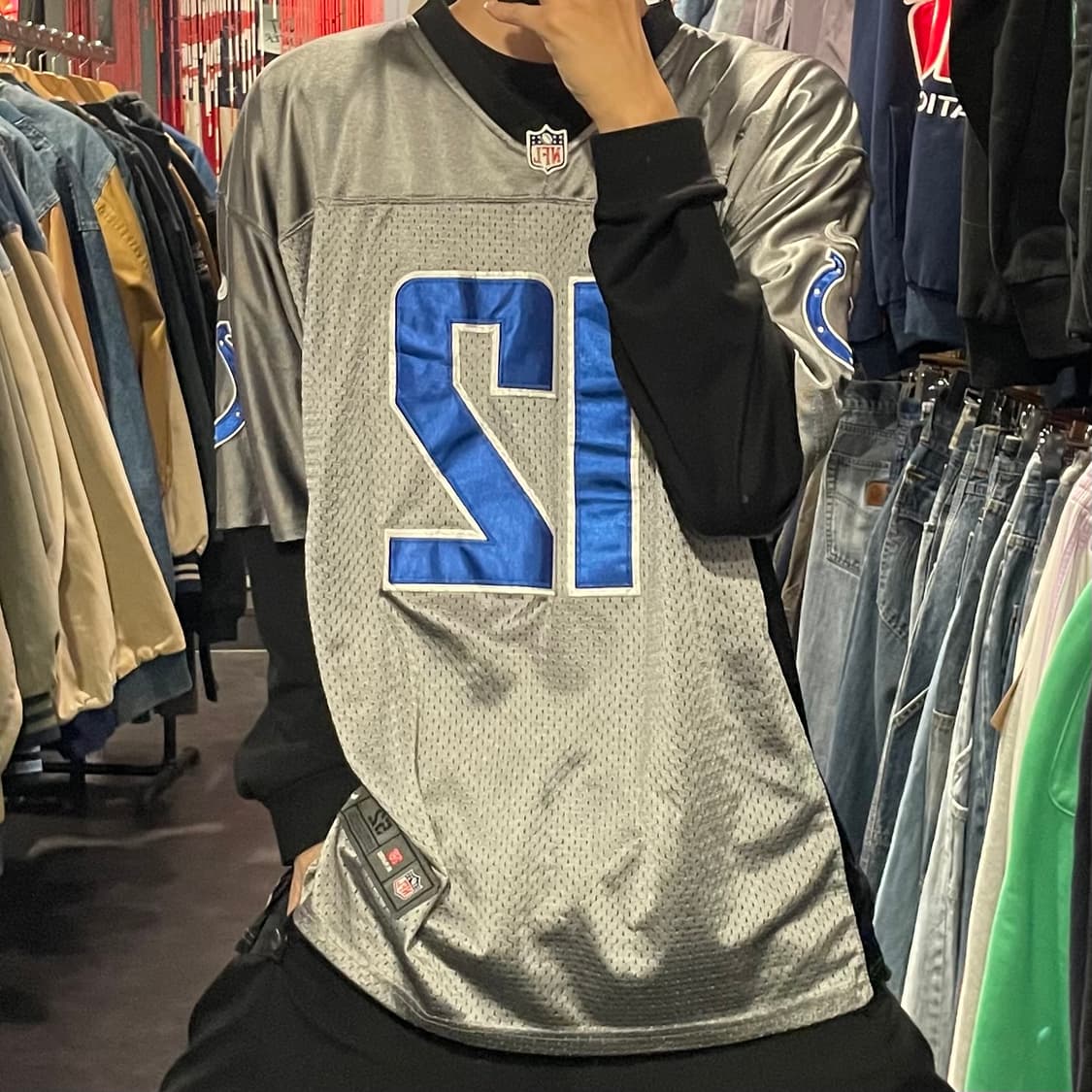 [IM] NFL 인디애나폴리스 콜츠 No.12 LUCK 그레이 반팔져지 상품이미지3