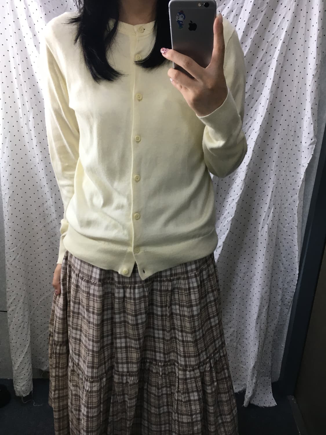 유니클로 연노랑 가디건 상품이미지4
