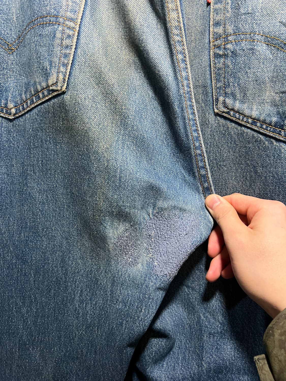 [42]80's 리바이스 501 USA Made 빈티지 워싱 데님 팬츠 상품이미지7