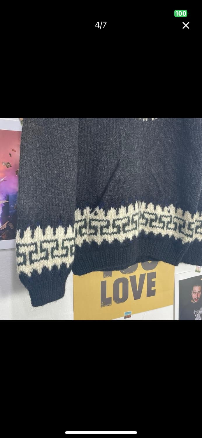 빈티지 울버튼 니트 후드 상품이미지4