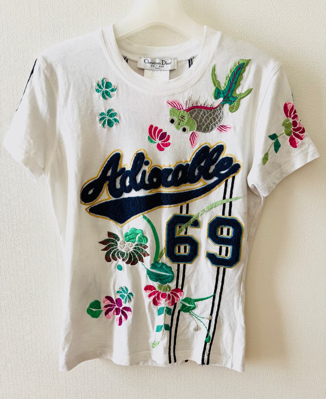 03FW 크리스찬 디올 존 갈리아노 Adiorable 69 자수 티셔츠 상품이미지1