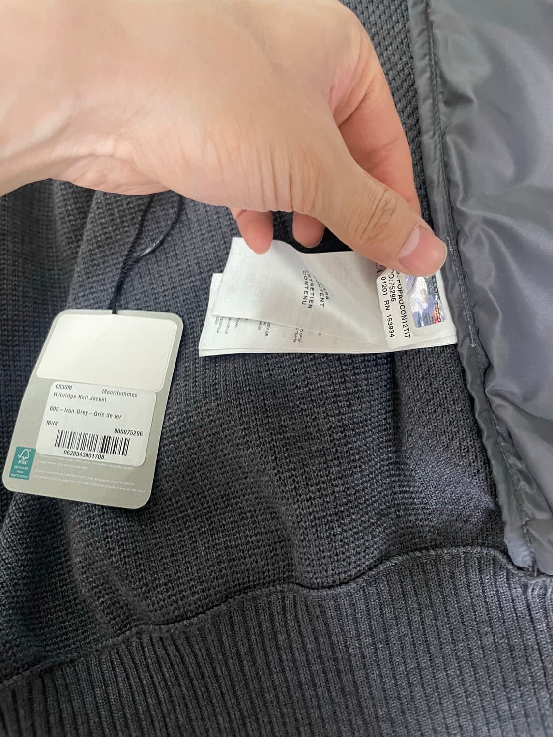 캐나다구스 하이브릿지 니트패딩 자켓 아이언 그레이 상품이미지8