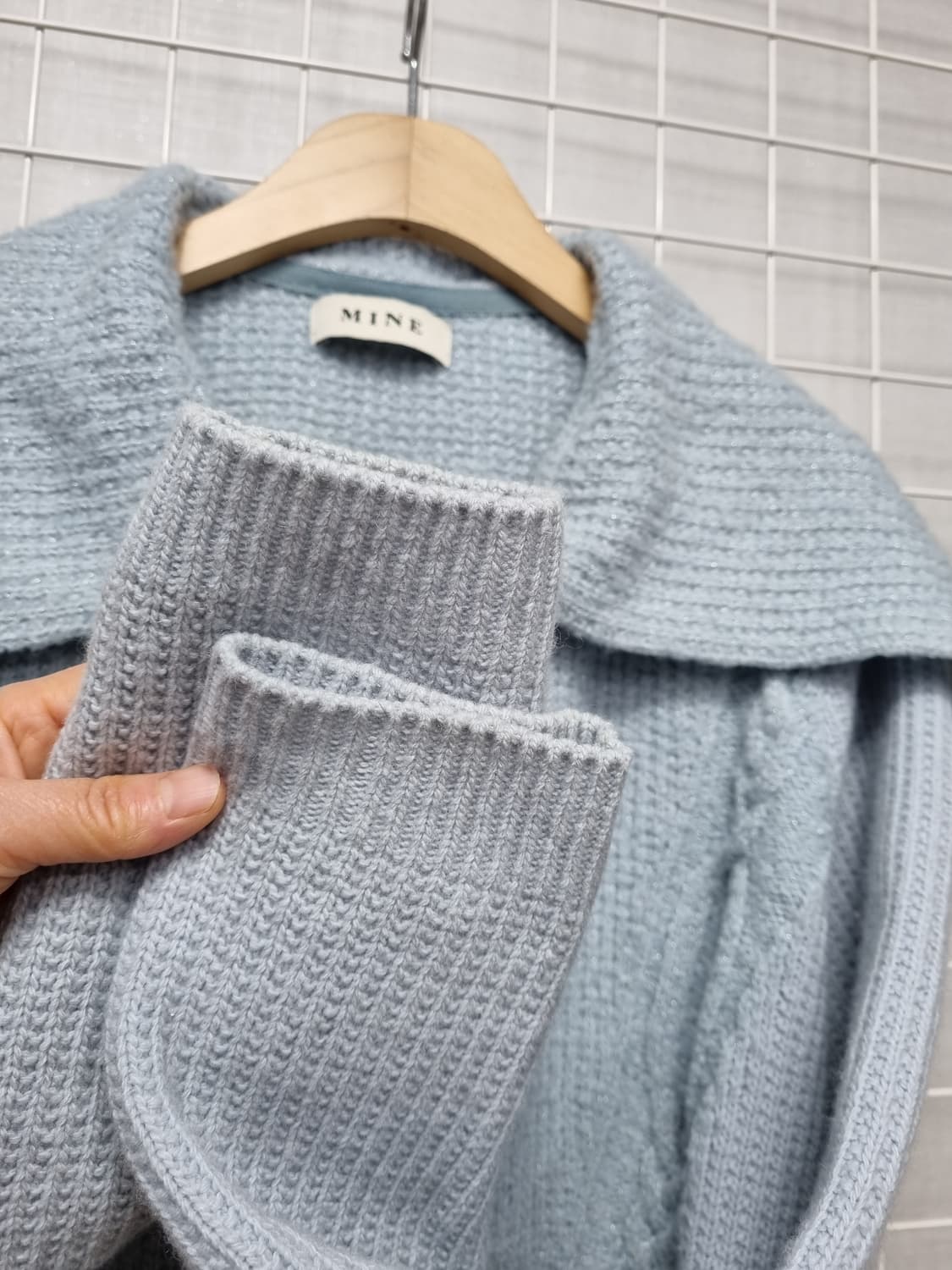 MINE 마인 세일러카라 니트가디건 상품이미지3