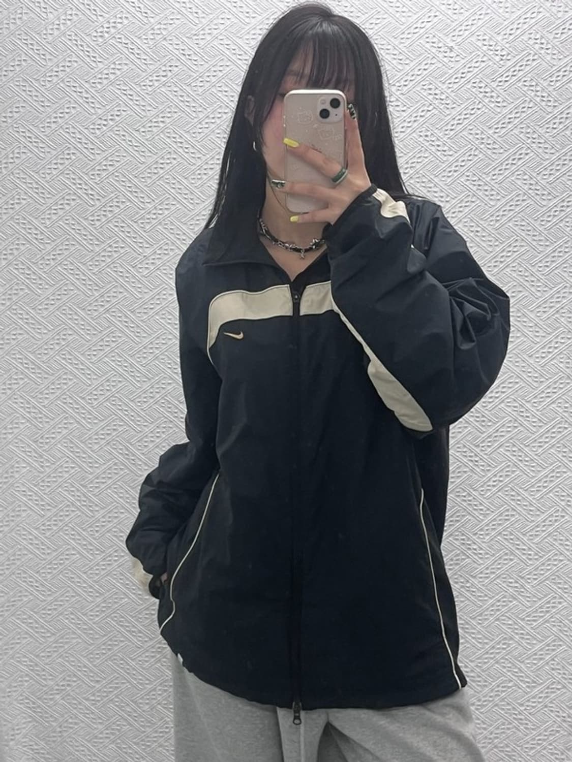 나이키 올드스쿨 레트로 00's 배색 바람막이 자켓 XL C07538 상품이미지1