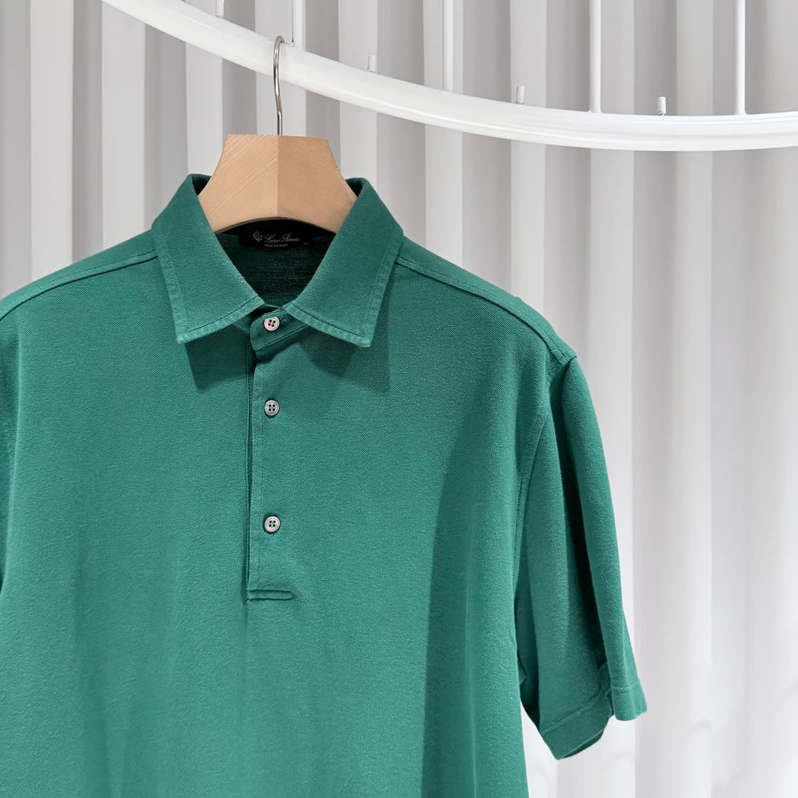(A+/XL) / 로로피아나 레귤러 핏 폴로 카라 반팔 티셔츠 그린 상품이미지4