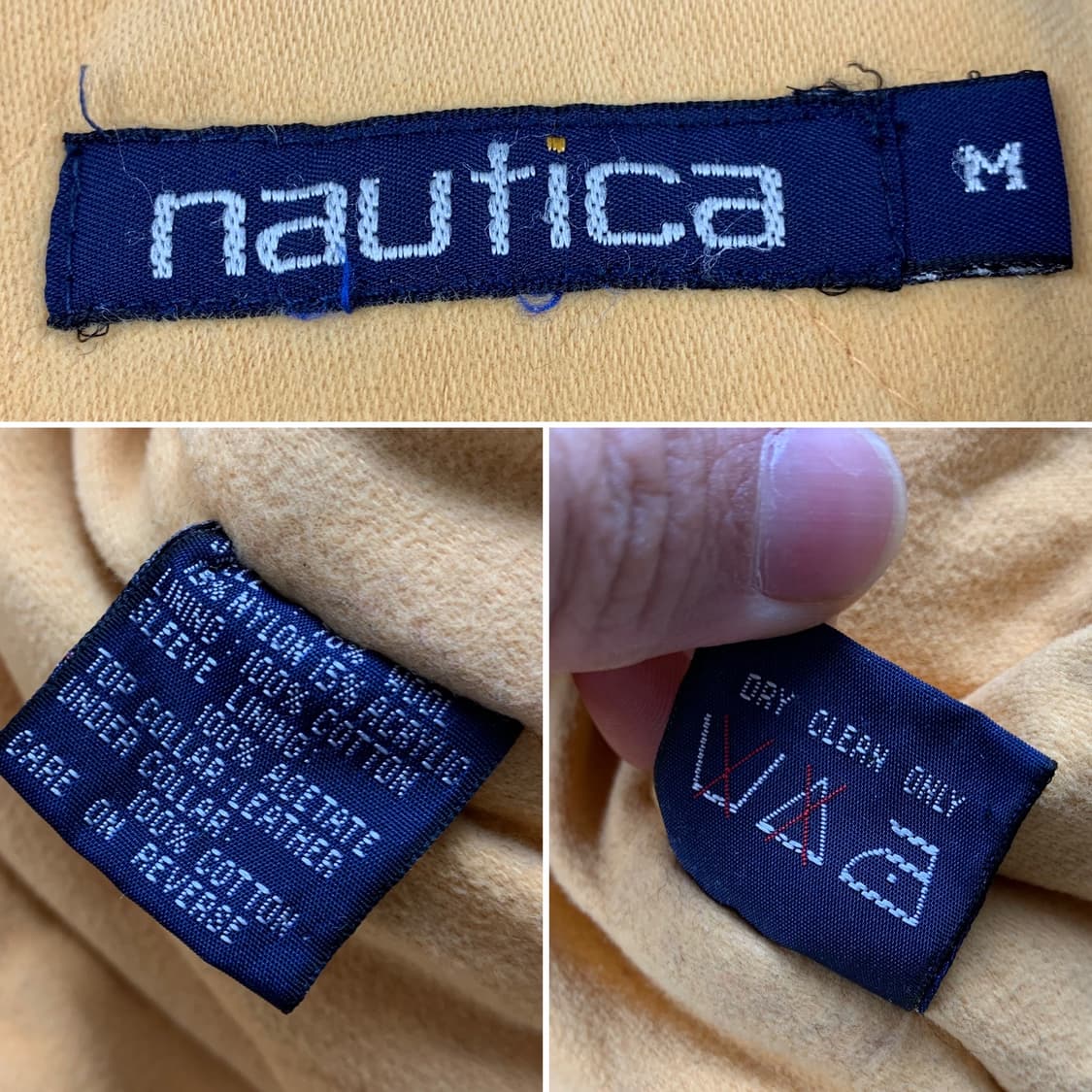 90‘s 노티카 레더카라 블랙워치 체크 울 블루종 자켓 상품이미지7