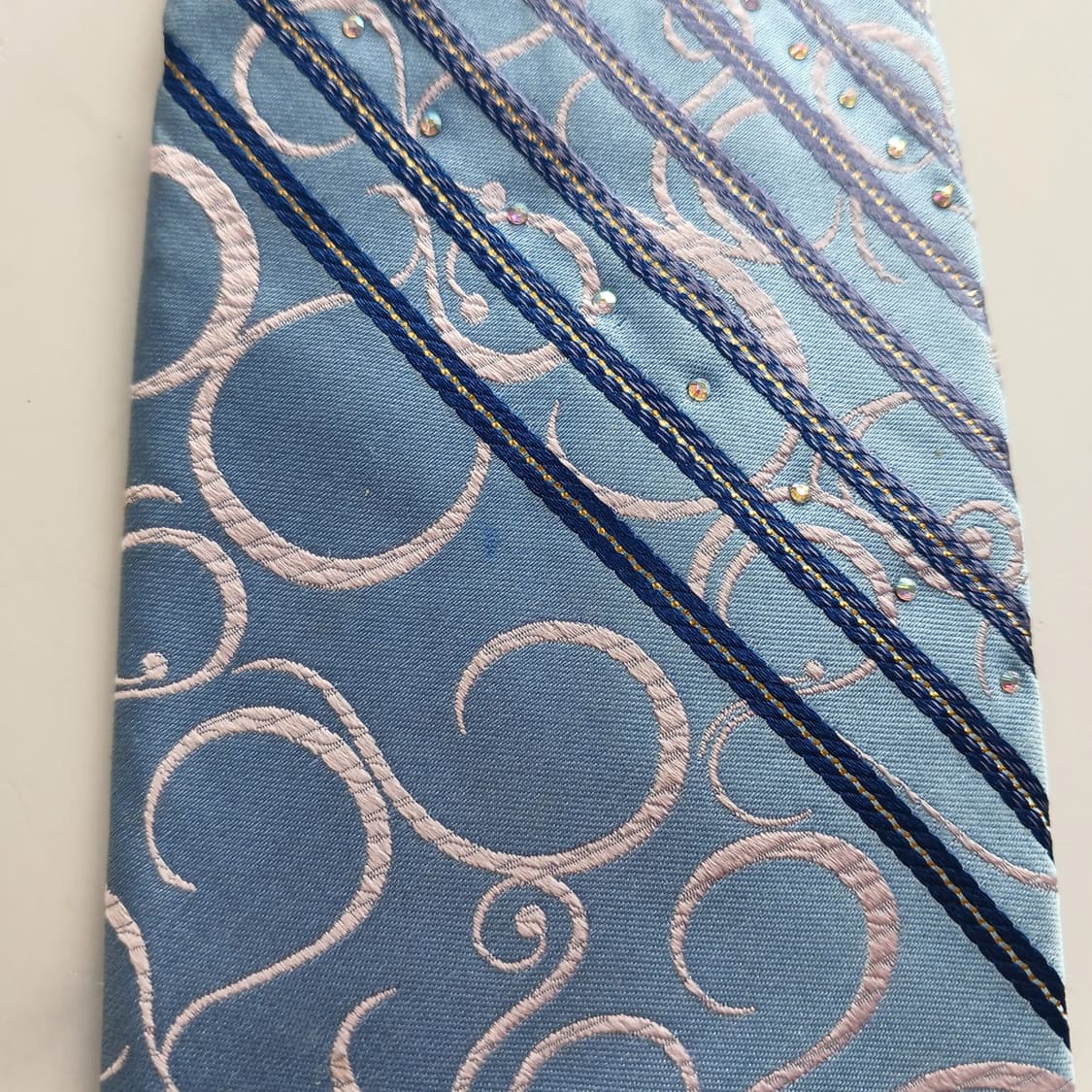 메트로시티 실크 블루 패턴 넥타이 8.6cm A등급 A18563
 상품이미지7