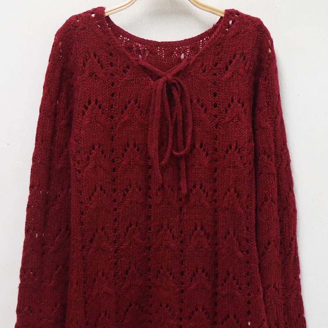 FELISSIMO 발레코어 니트 펀칭 원피스 62396 상품이미지3