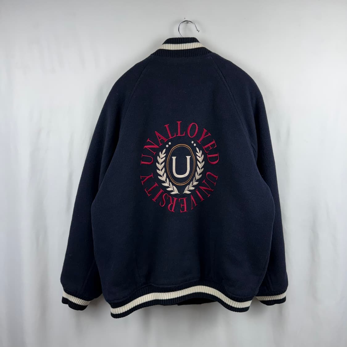 (L) 어널로이드 울 혼방 바시티 자켓 네이비 상품이미지6