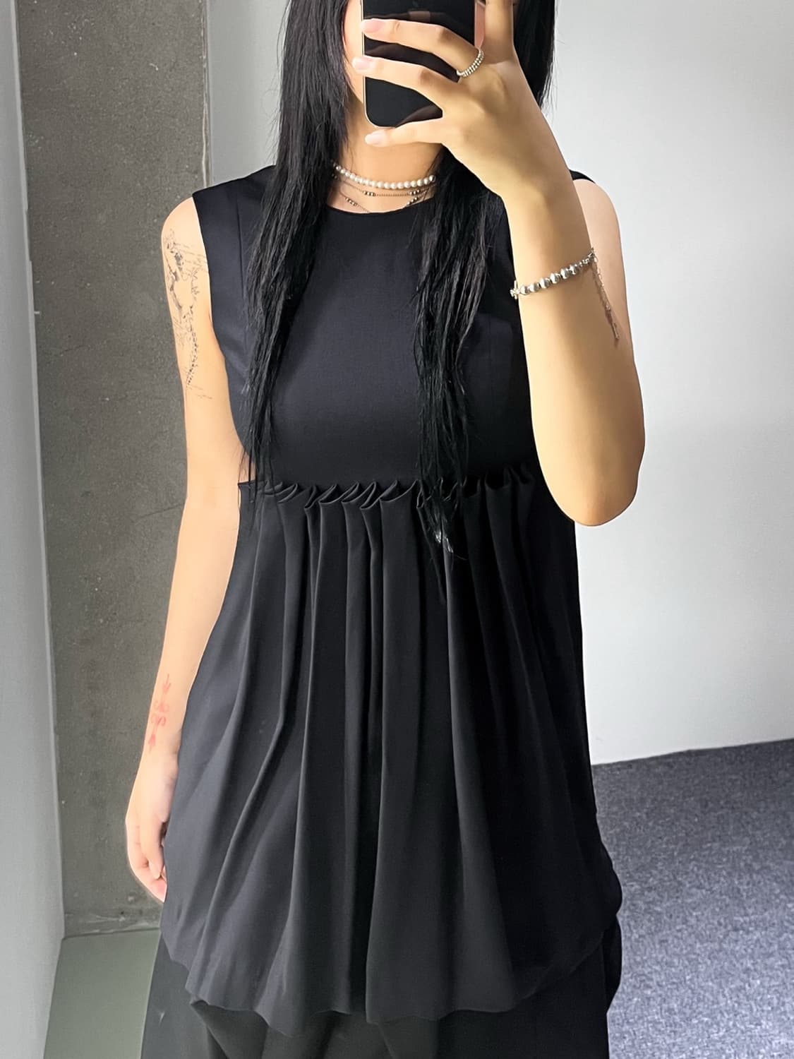 메종 마르지엘라 14s/s 플리츠 울 드레스 상품이미지3