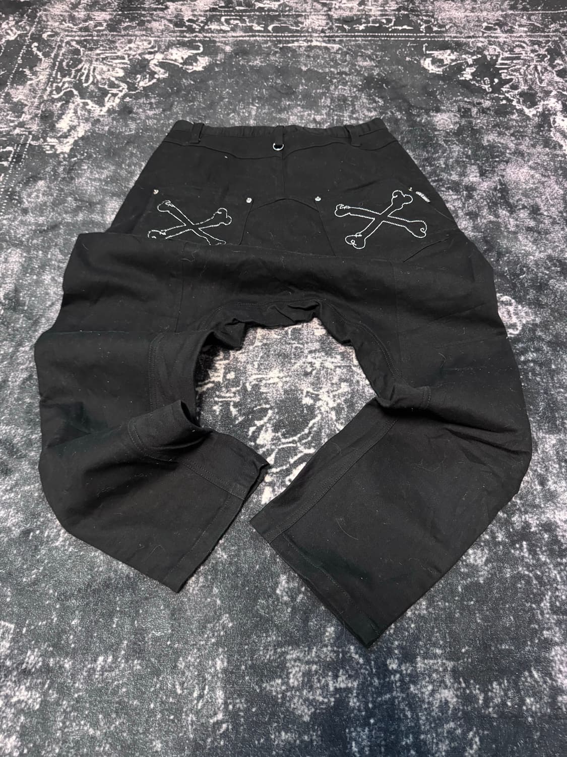 Bone Design Black Sarouel Pants 상품이미지2