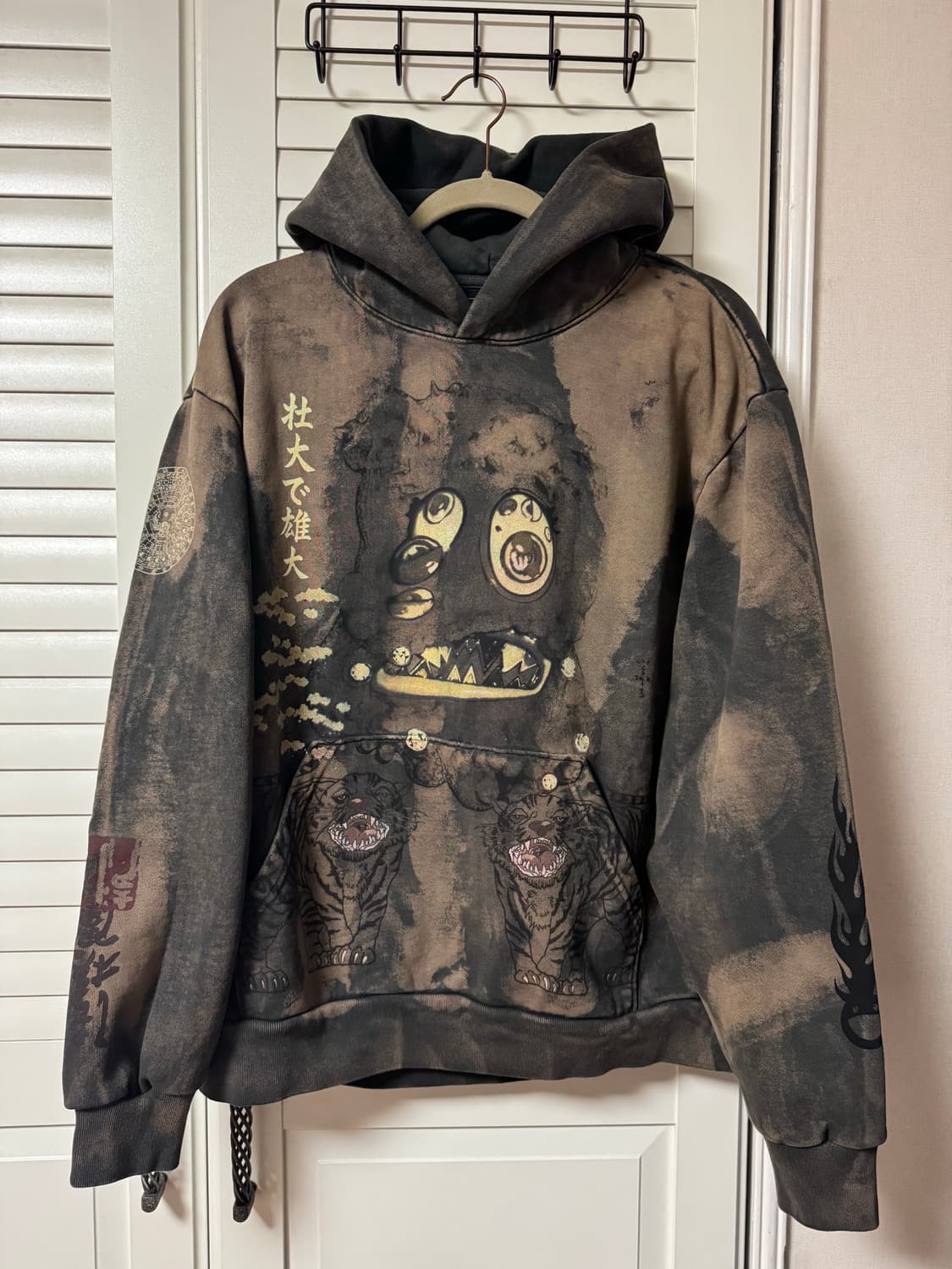 트래비스 스캇 캑터스 잭 X 무라카미 타카시 할로우 후드 블랙 L 상품이미지1