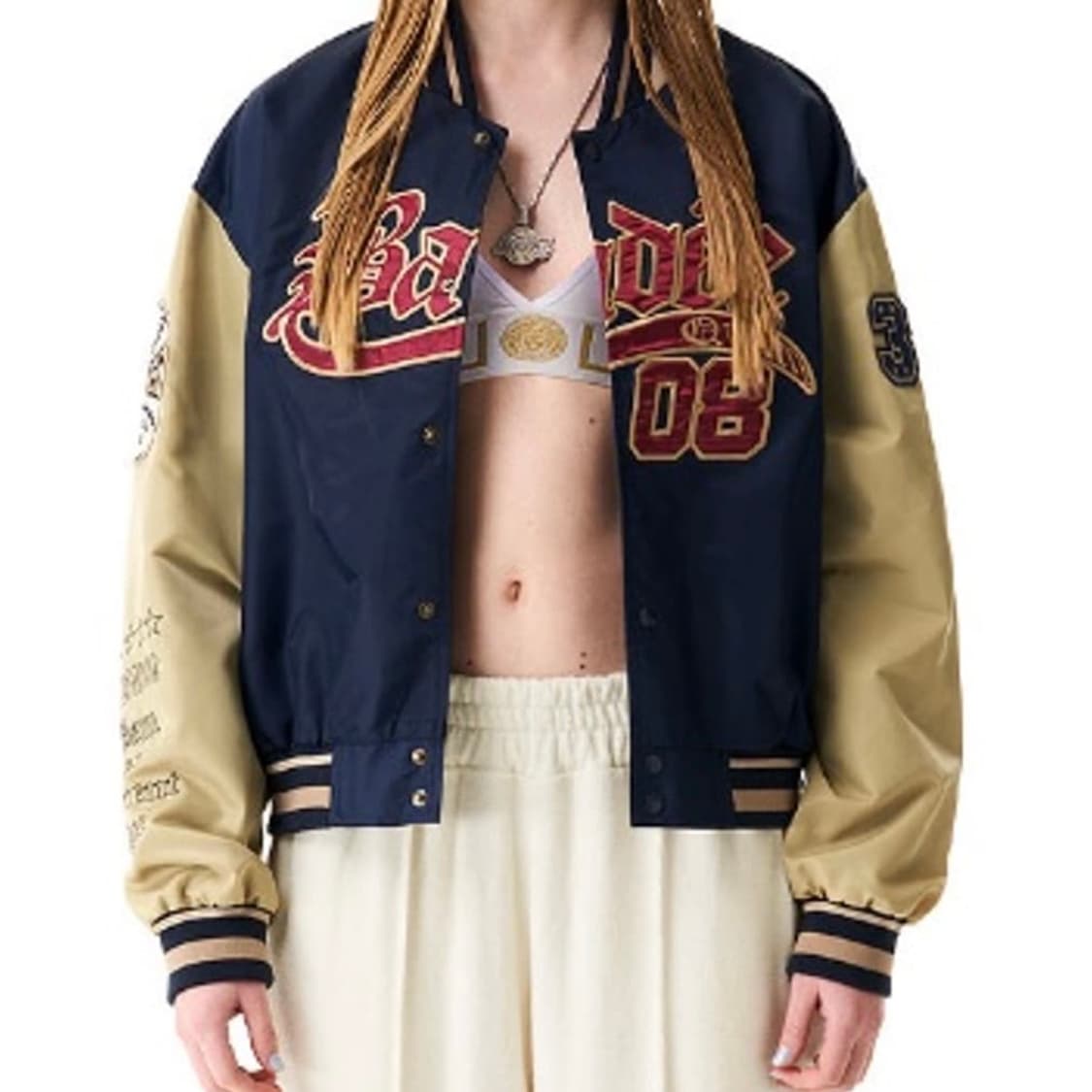 배디 베이스볼 바시티 자켓 m 카키  상품이미지1