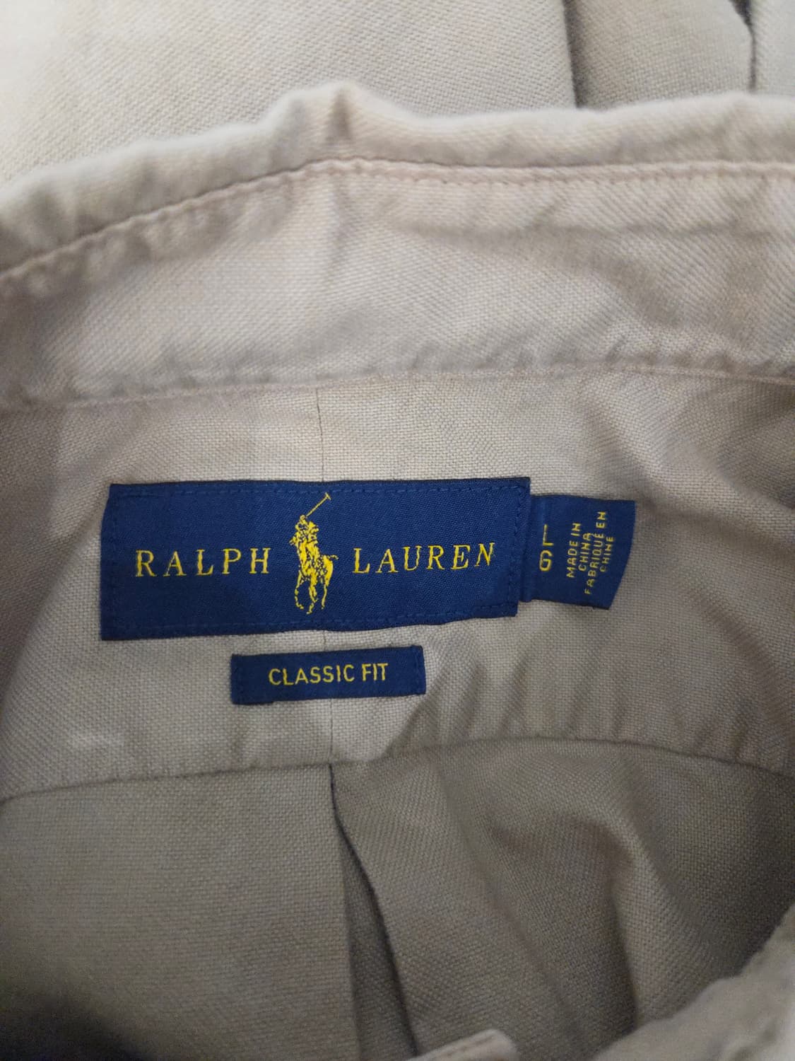 폴로 랄프로렌 클래식핏 코튼 셔츠 베이지 상품이미지7
