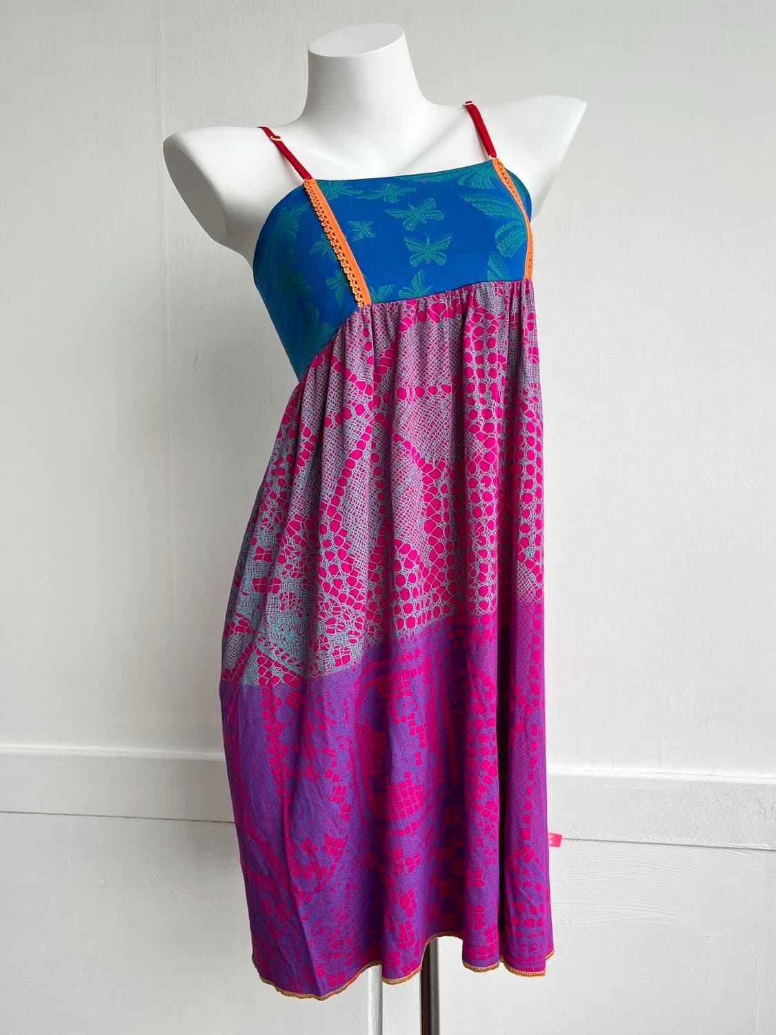 Juana de Arco 컬러 패턴 슬립 원피스 상품이미지1