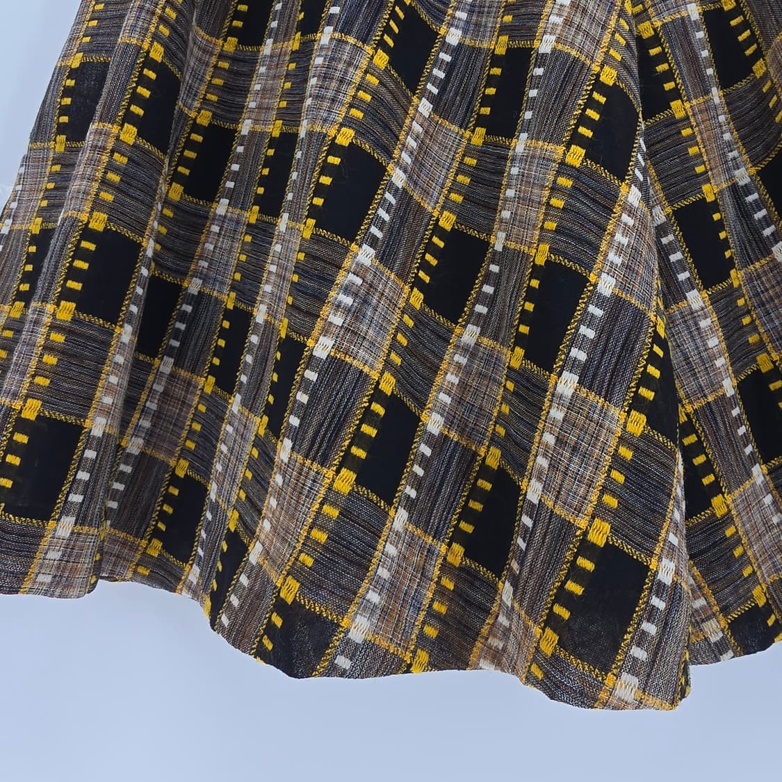 하이웨이스트 체크 롱스커트 XS 상품이미지9