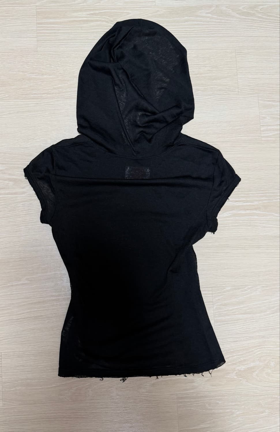 스컬프터 Rose Embroidery Hoodie Tee Black 상품이미지4