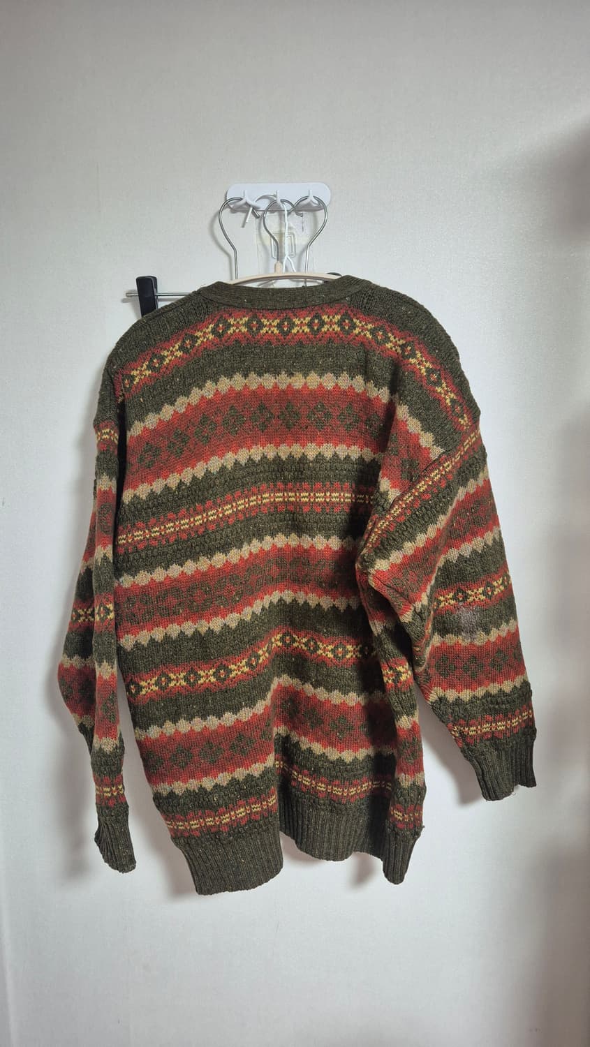 해리스 윌슨 70~80년대 페어아일 울 가디건 상품이미지2