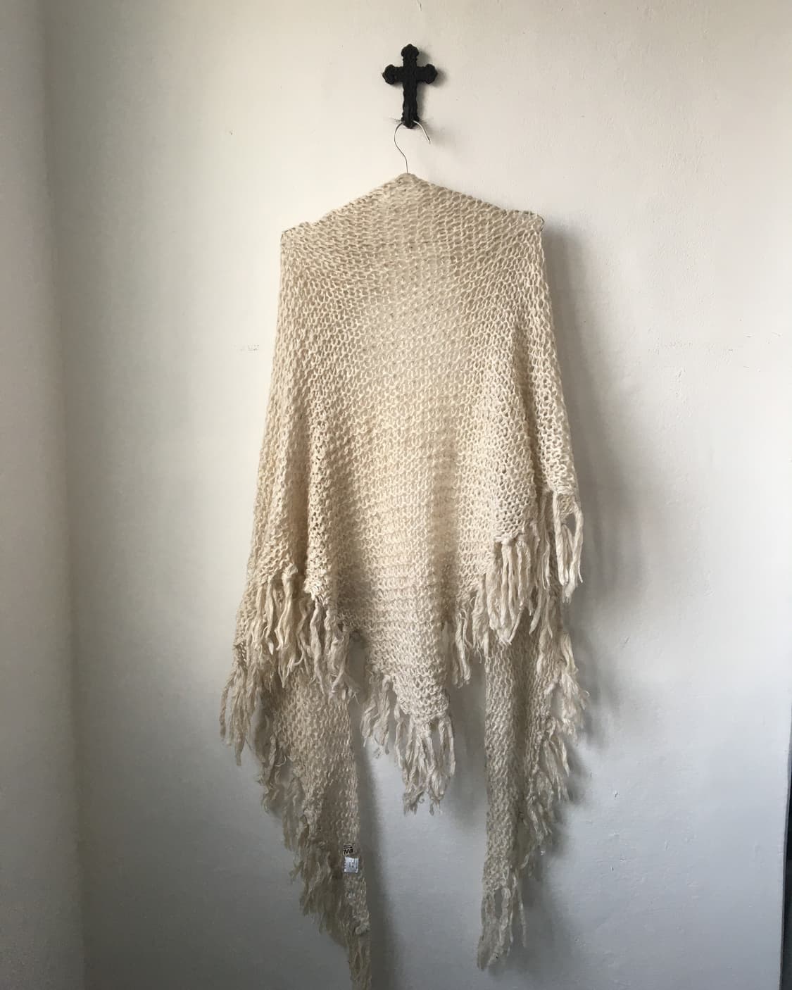 Fringe net woolen cape 상품이미지3