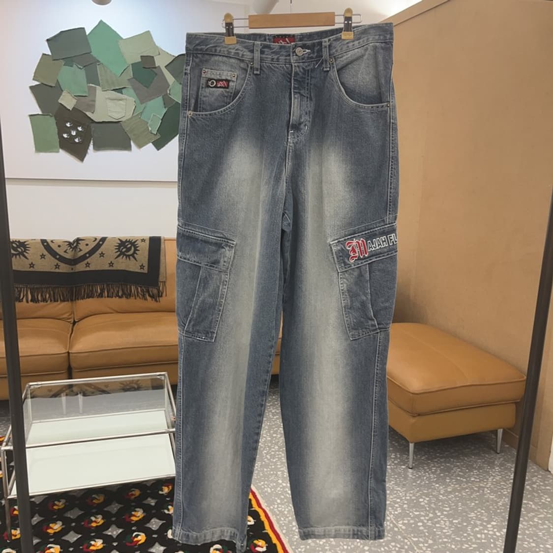 마자플라바 올드스쿨 워크웨어 카고 데님팬츠 30인치 C06541 상품이미지3