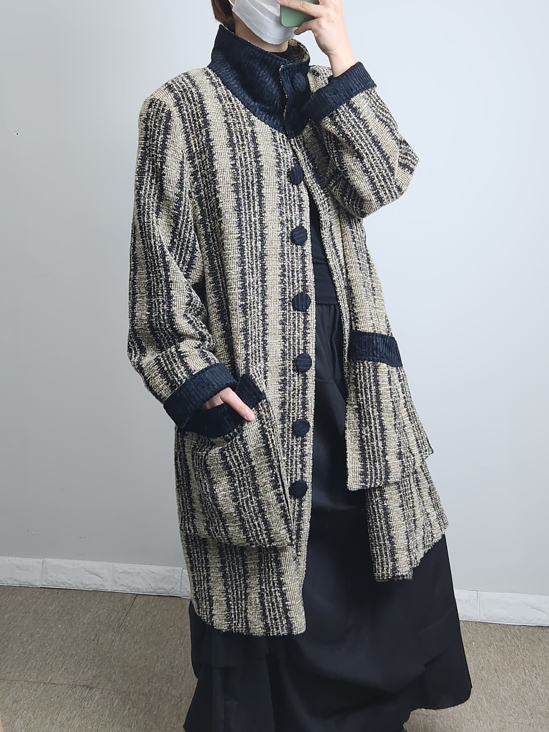 코듀로이 오버 롱 코트 상품이미지5