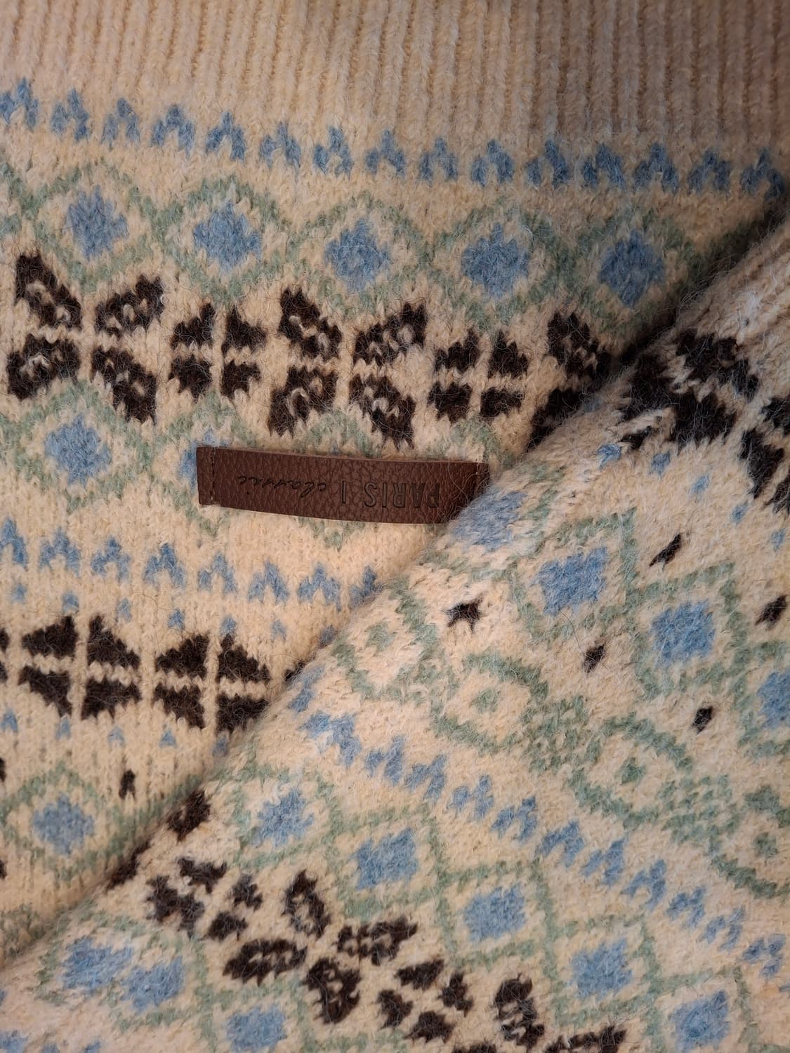 (마지막특가) 피그먼트 노르딕 패턴 니트 가디건 새상품 상품이미지3