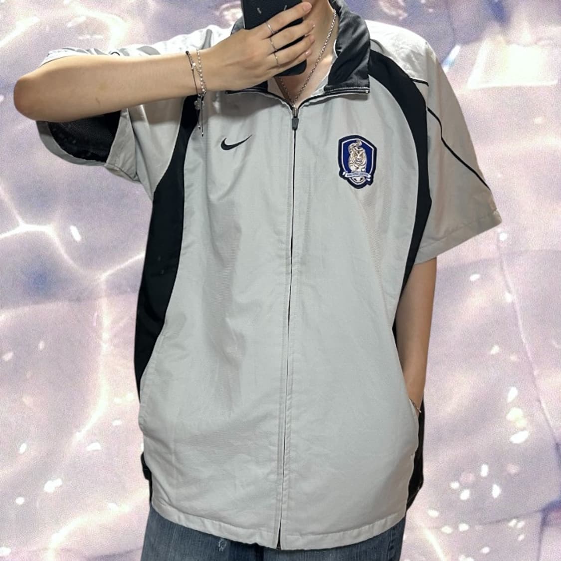 나이키 국대 반팔 바람막이 자켓 그레이 XXL 110 상품이미지1