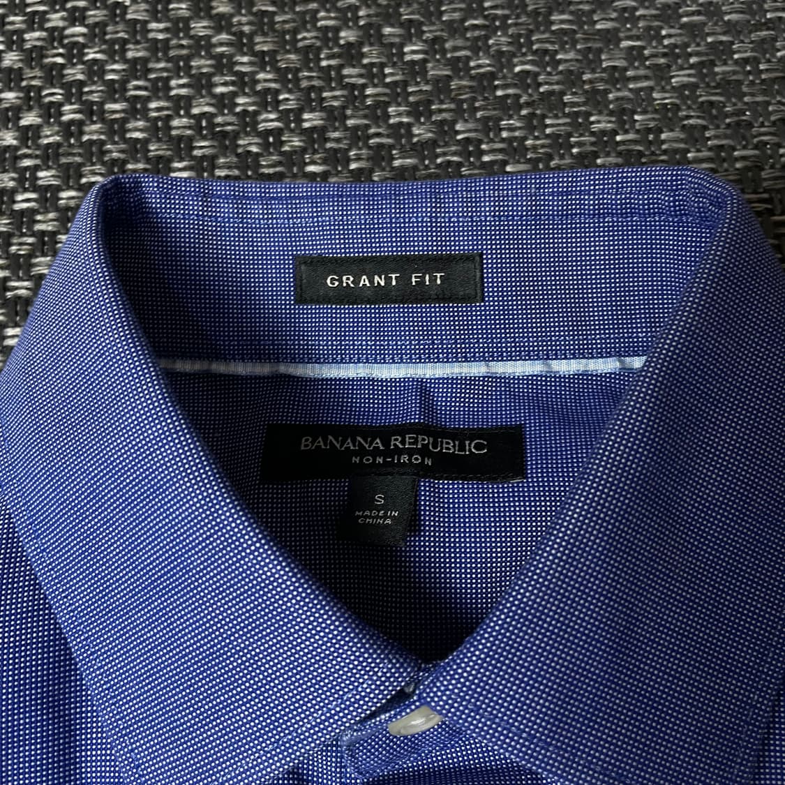 바나나리퍼블릭 블루 마이크로 체크 긴팔 셔츠 그랜트핏 S 상품이미지4