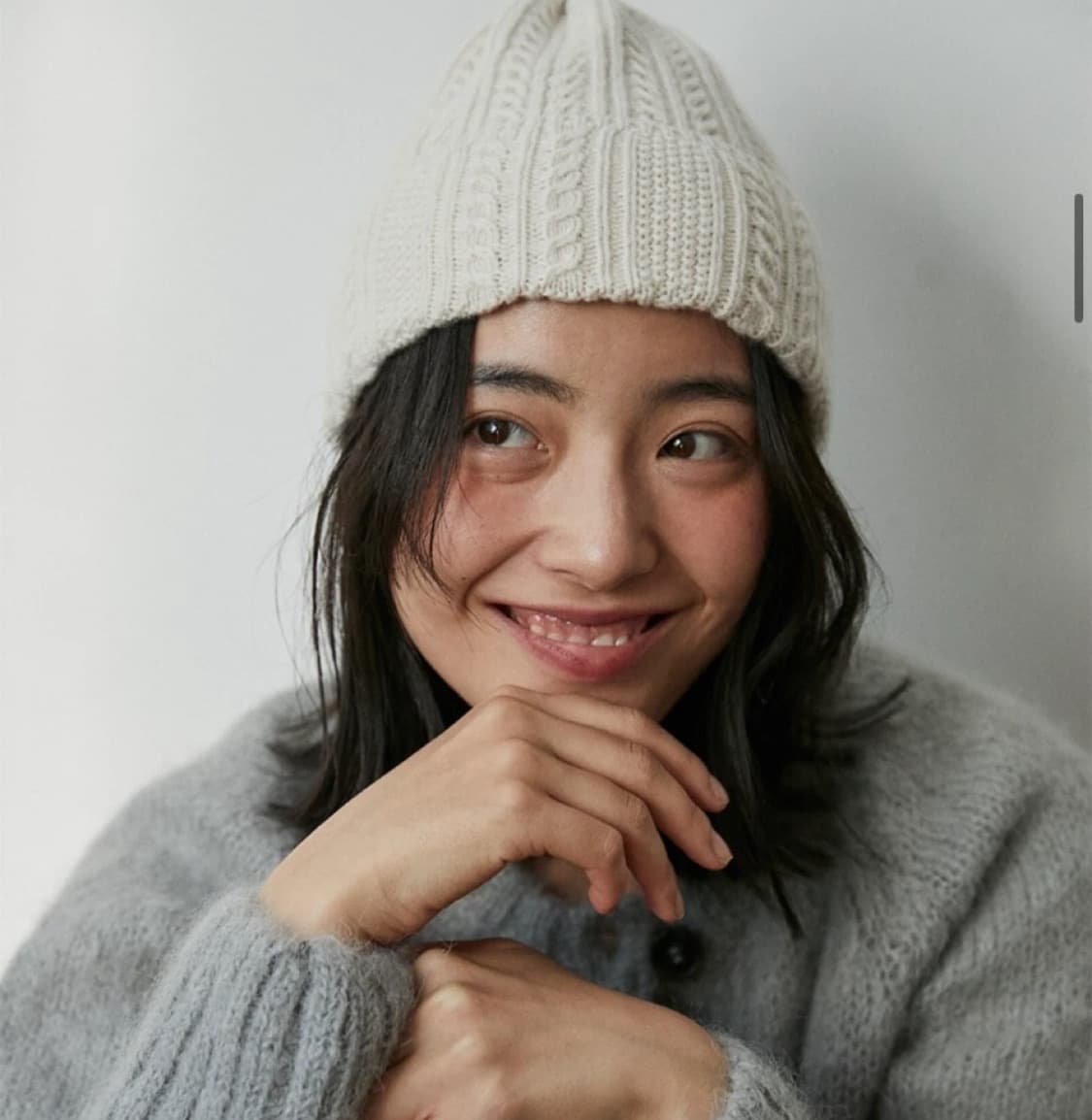 호와스 울캐시 꽈베기 니트비니 상품이미지5