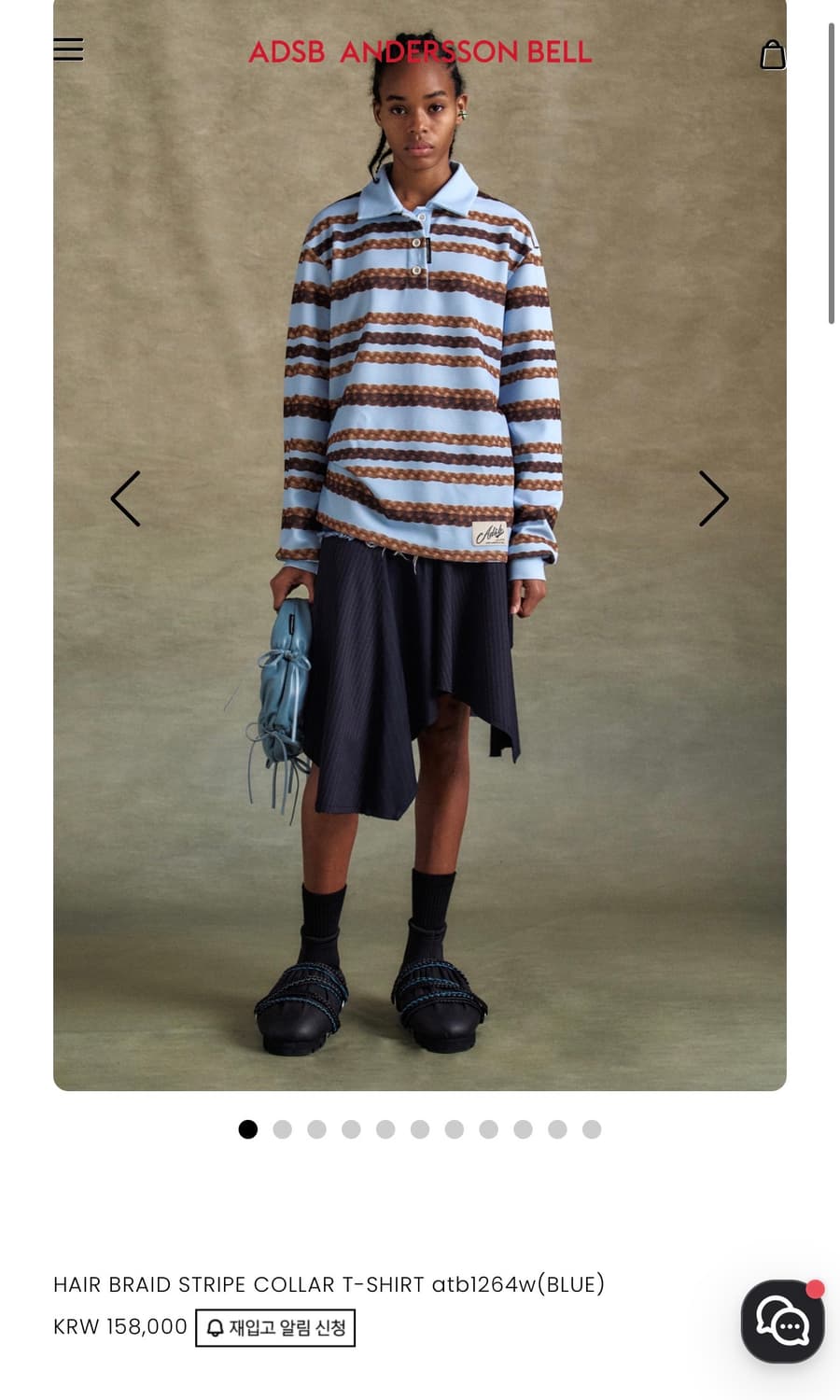 앤더슨벨 헤어 브라이드 스트라이프 셔츠 HAIR BRAID STRIPE  상품이미지1