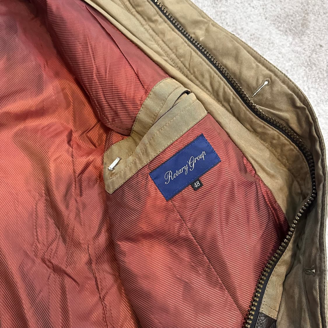 빈티지 로터리그룹 배색 카프스킨 헌팅자켓L 상품이미지5