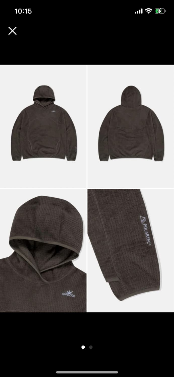 SUNLOVE 폴라텍 후드티 브라운 S 상품이미지1