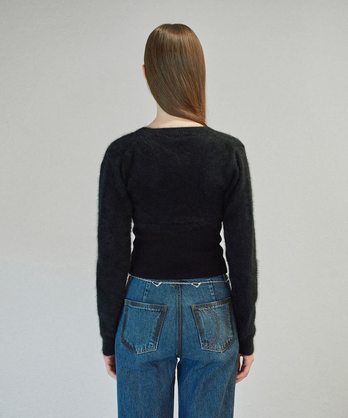 다이애그널 diagonal LAYERED TUBE TOP CARDIGAN 상품이미지4