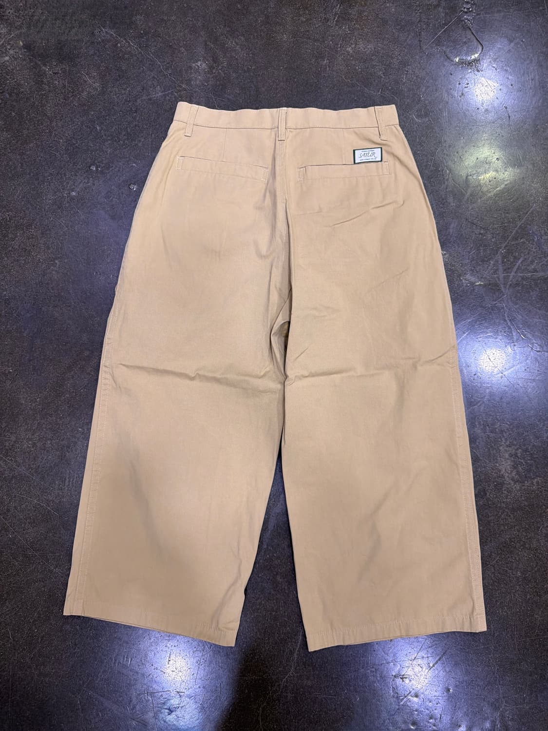 세터 와이드 2 핀턱 와이드핏 치노팬츠 베이지 M 상품이미지2