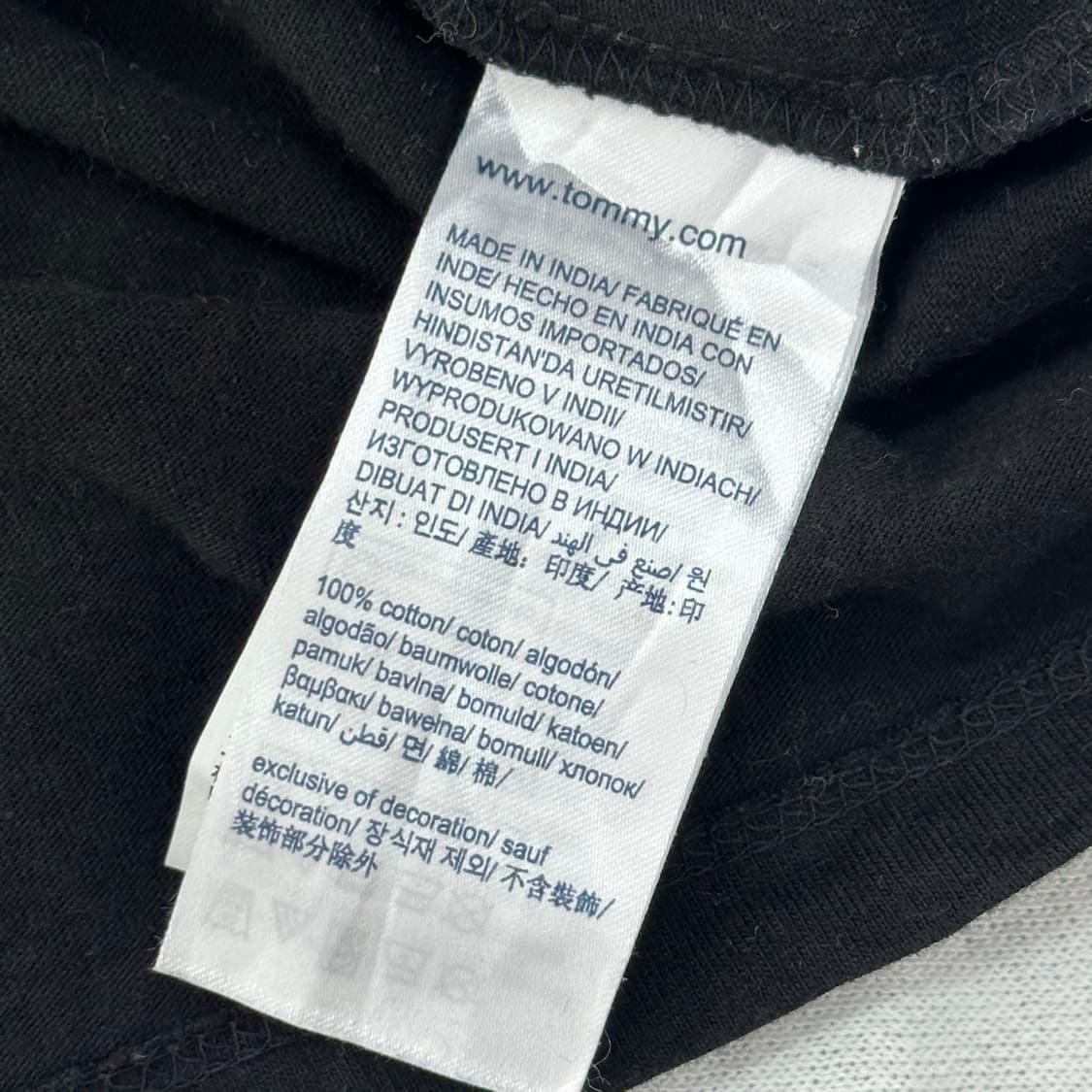 재팬 타미힐피거 로고 베이직 블랙 반팔 티셔츠  핀터 상품이미지7
