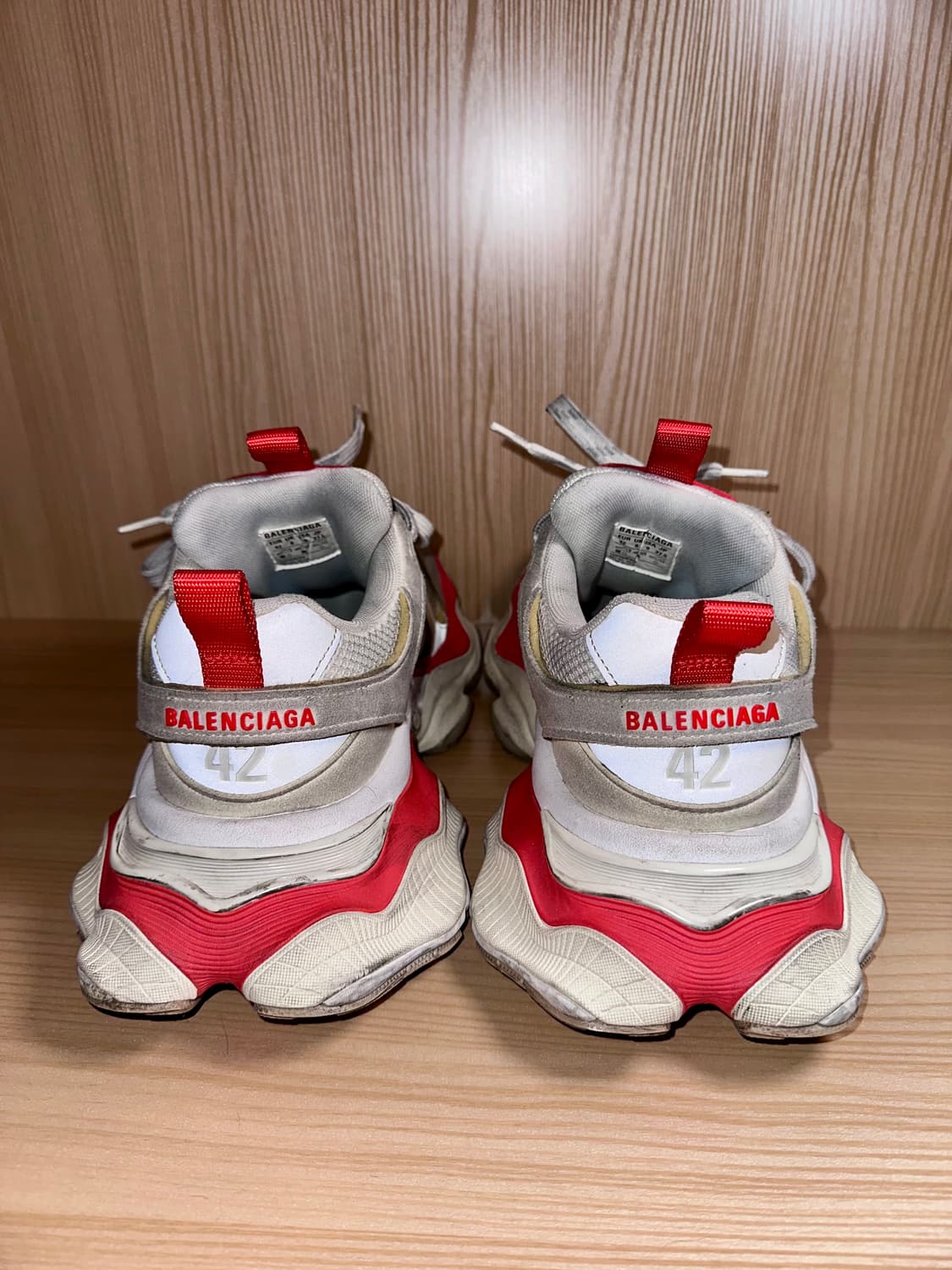 (42)발렌시아가 카고스니커즈 레드 상품이미지4