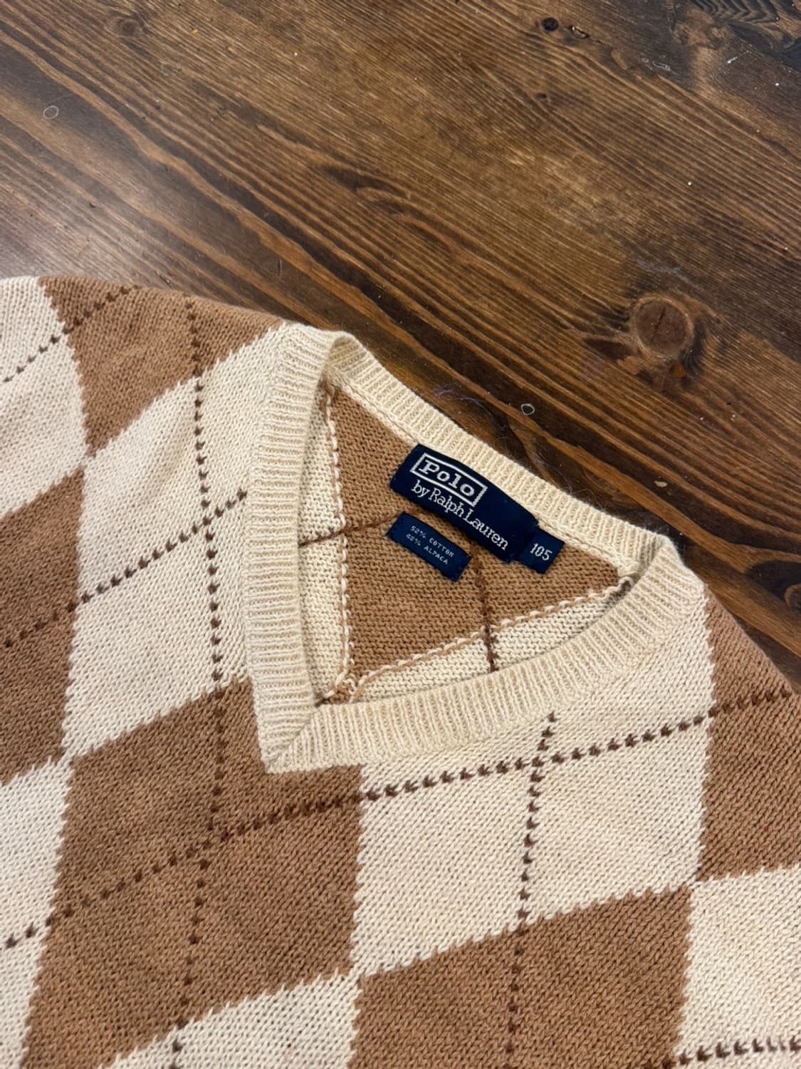 폴로 랄프로렌 알파카 코튼 아가일 니트 100 상품이미지8