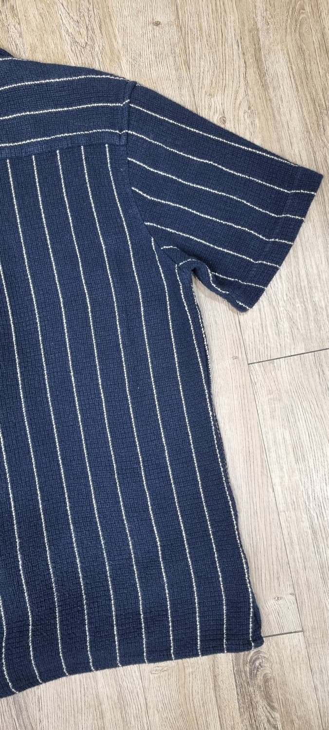 자라 스트라이프 니트 오픈넥 반팔 셔츠 XL _ 남성 상품이미지8