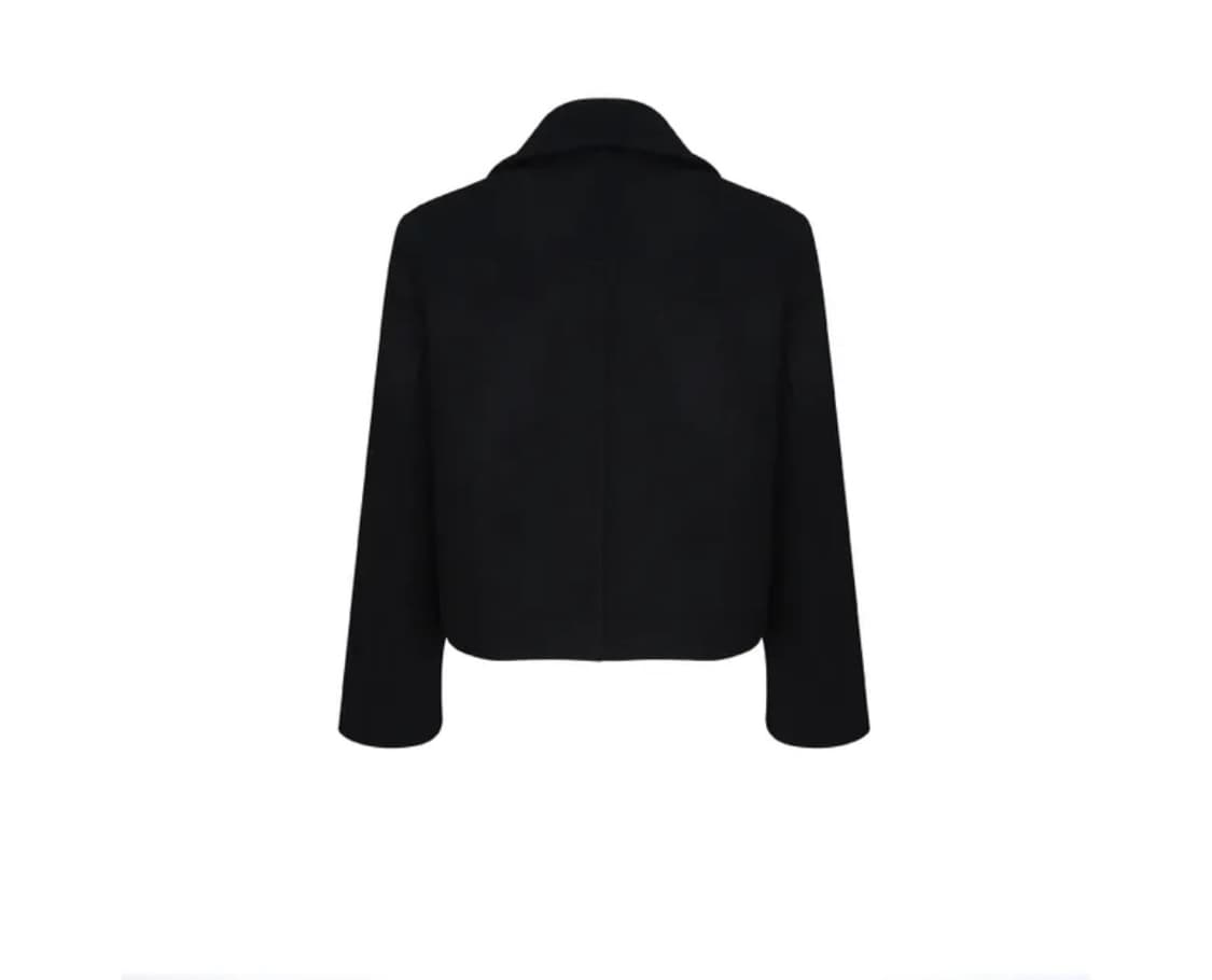 아노에틱 울 더블 버튼 크롭 코트 미들 쇼트 아우터 자켓 상품이미지3