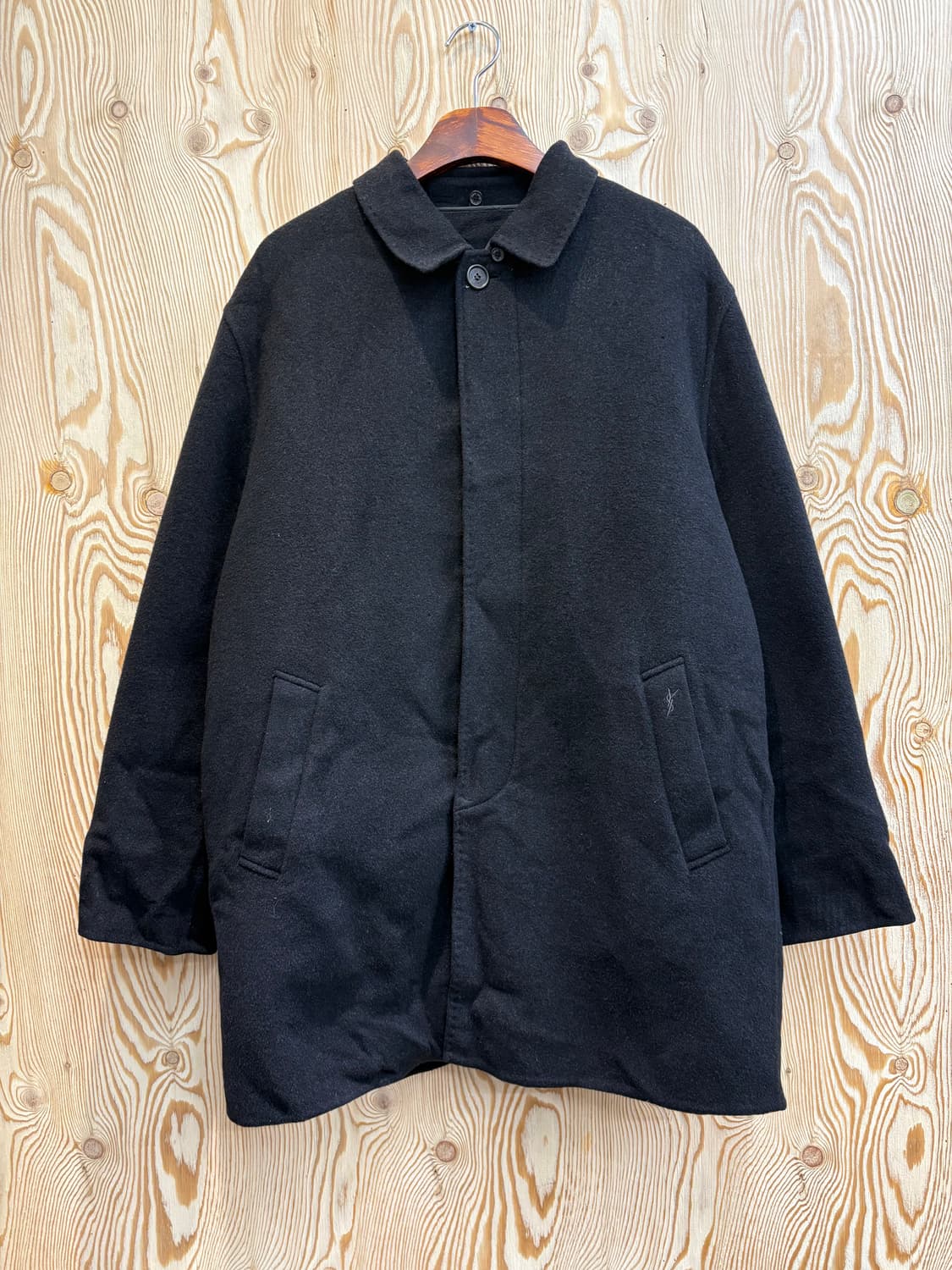 90s 입생로랑 캐시미어 미들 코트 상품이미지1