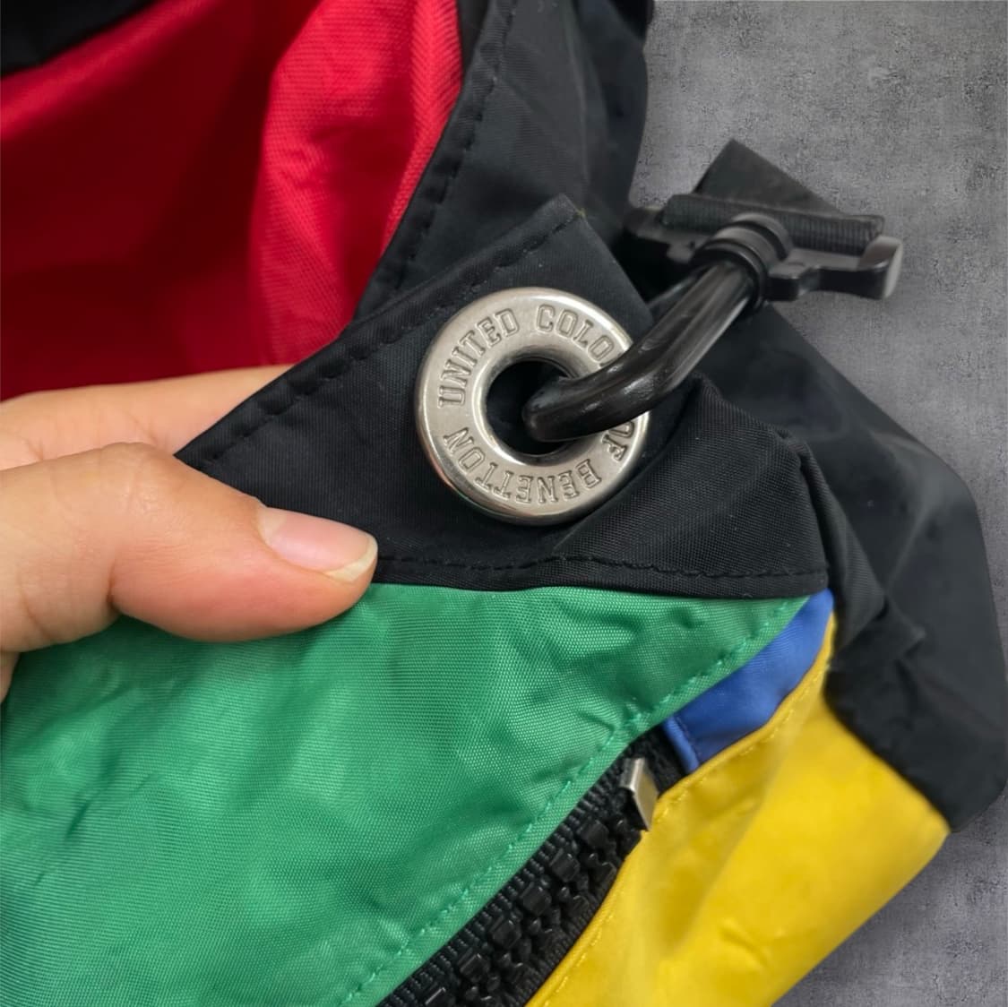 베네통 Benetton 90s 유나이티드 컬러스 멀티컬러 빅 메신저백 상품이미지7