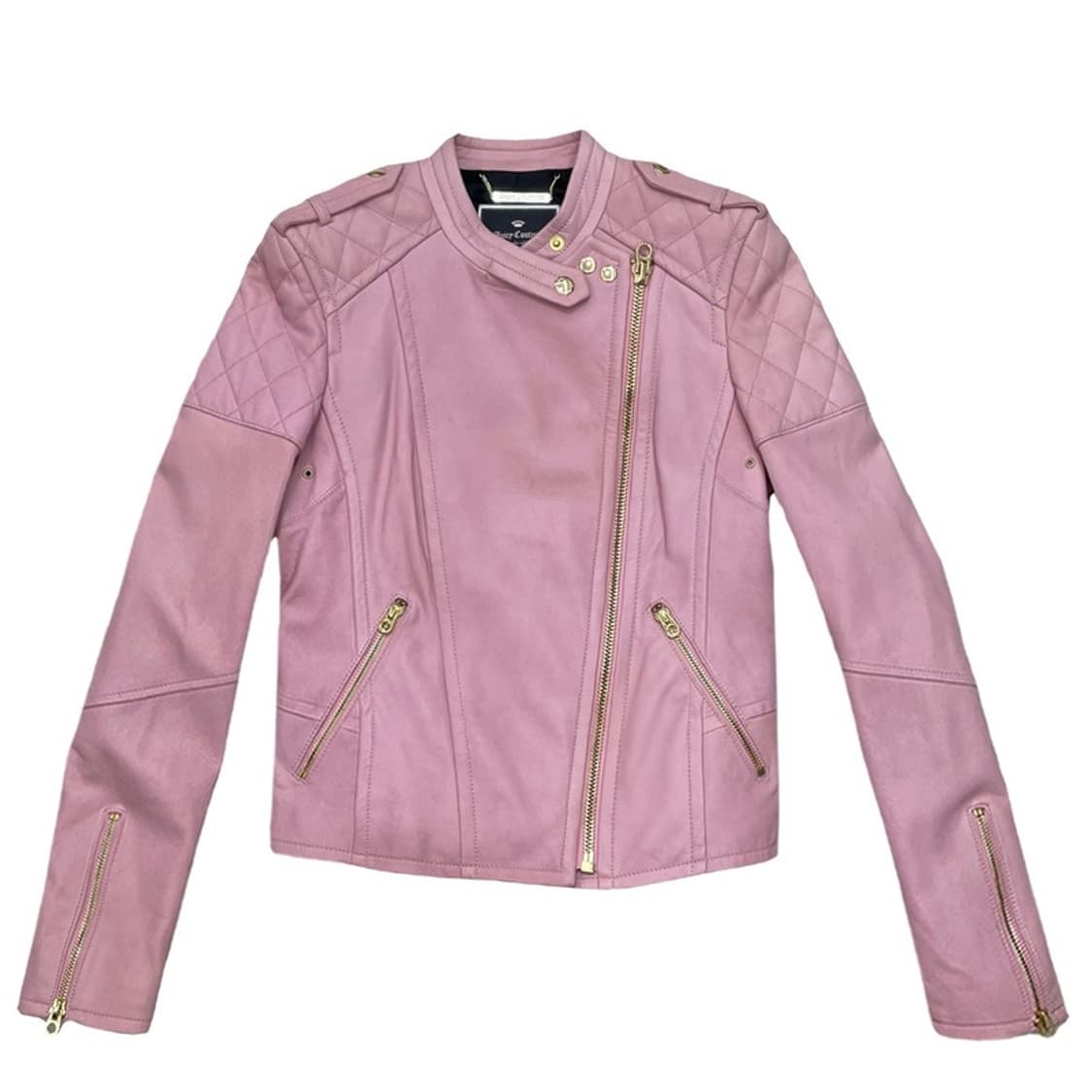 JUICY COUTURE 양가죽 라이더 자켓 핑크 XS 상품이미지1