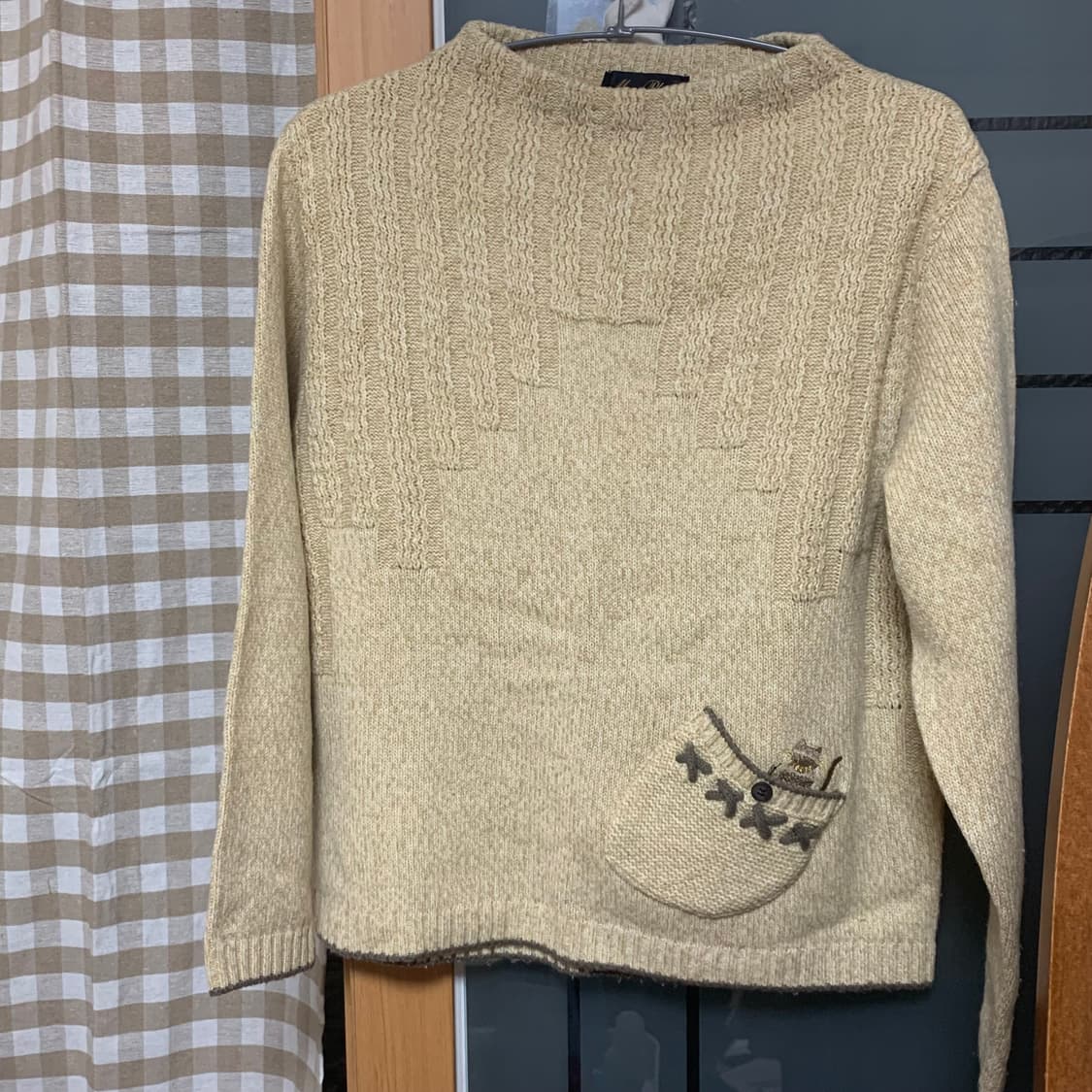 빈티지 모리걸 고양이 니트 상품이미지1