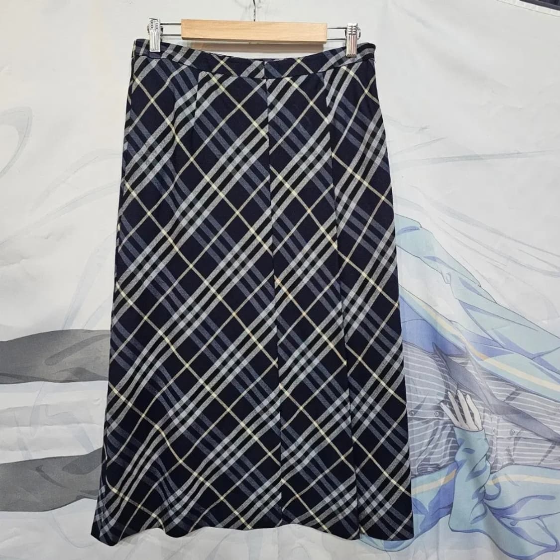 버버리 체크 롱  스커트 상품이미지4