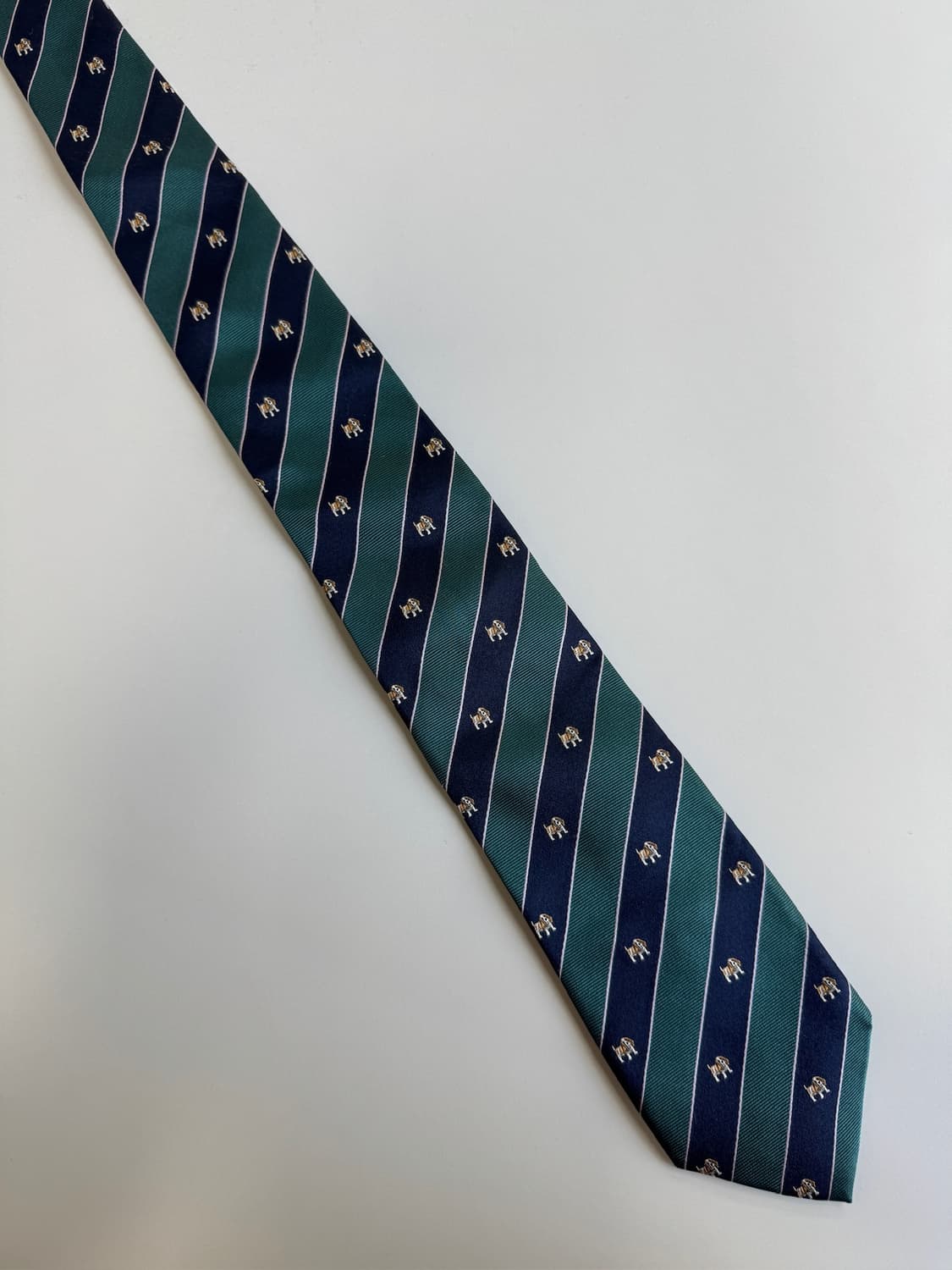아쿠아스큐텀(Aquascutum) 강아지 패턴 실크 넥타이 8cm 상품이미지2