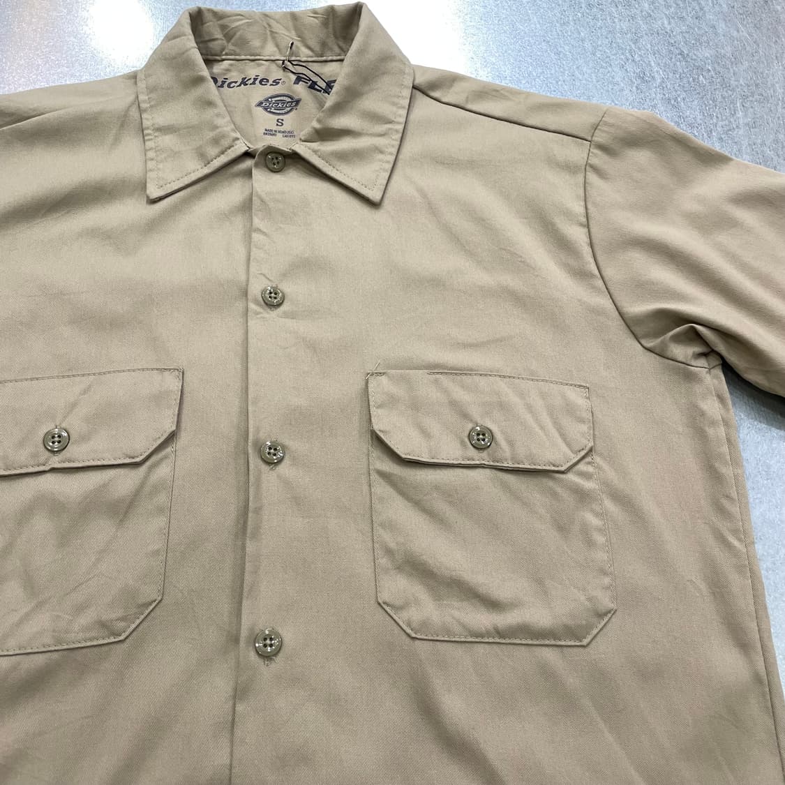 (S) Dickies 디키즈 반팔 워크 셔츠 베이지 상품이미지8